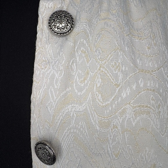 Sara Studio Jacquard Jacket Women’s Medium Cream Ivory Boho - Picture 7 of 7